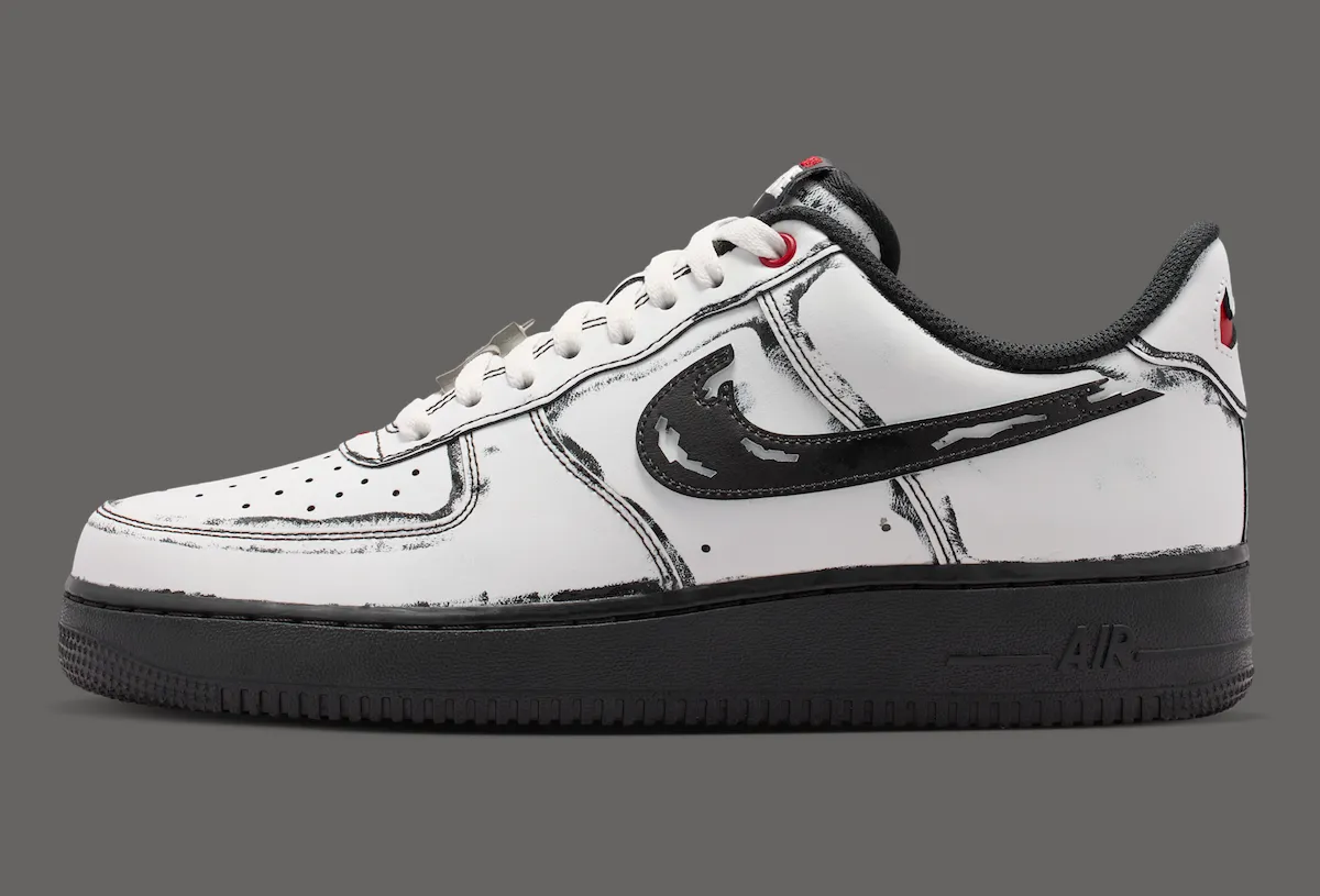 Nike Air Force 1 Low "Ghostface": así son las zapatillas inspiradas en Scream 5 scream nike air force 1 low ghostface iv6350 121 1