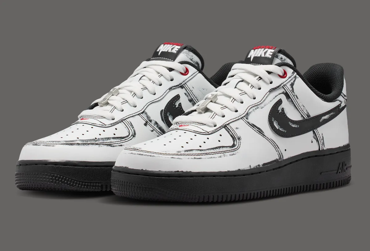Nike Air Force 1 Low "Ghostface": así son las zapatillas inspiradas en Scream 4 scream nike air force 1 low ghostface iv6350 121