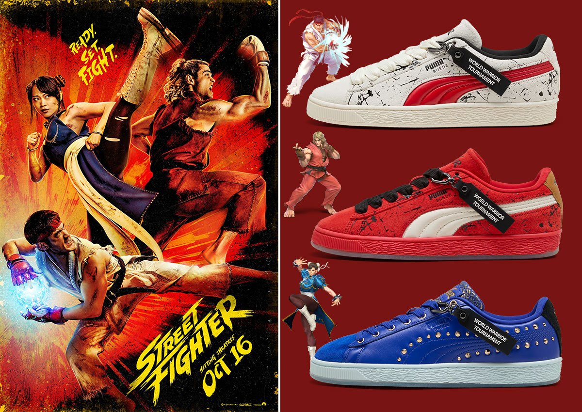 Street Fighter x PUMA Suede Pack Features Ryu, Ken and Chun-Li