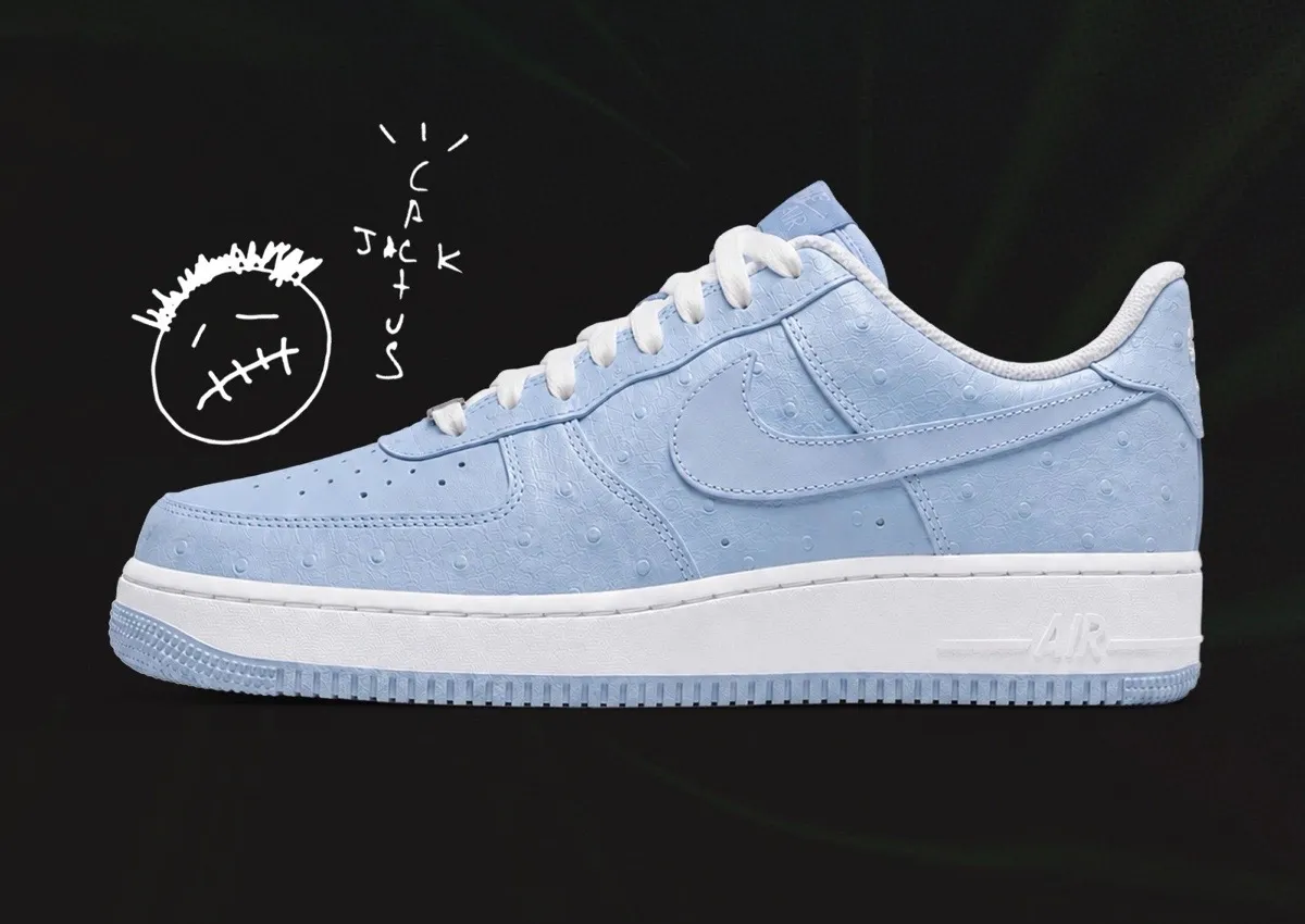 Travis Scott x Nike Air Force 1 Low “Blue Ostrich” Releases Fall 2026