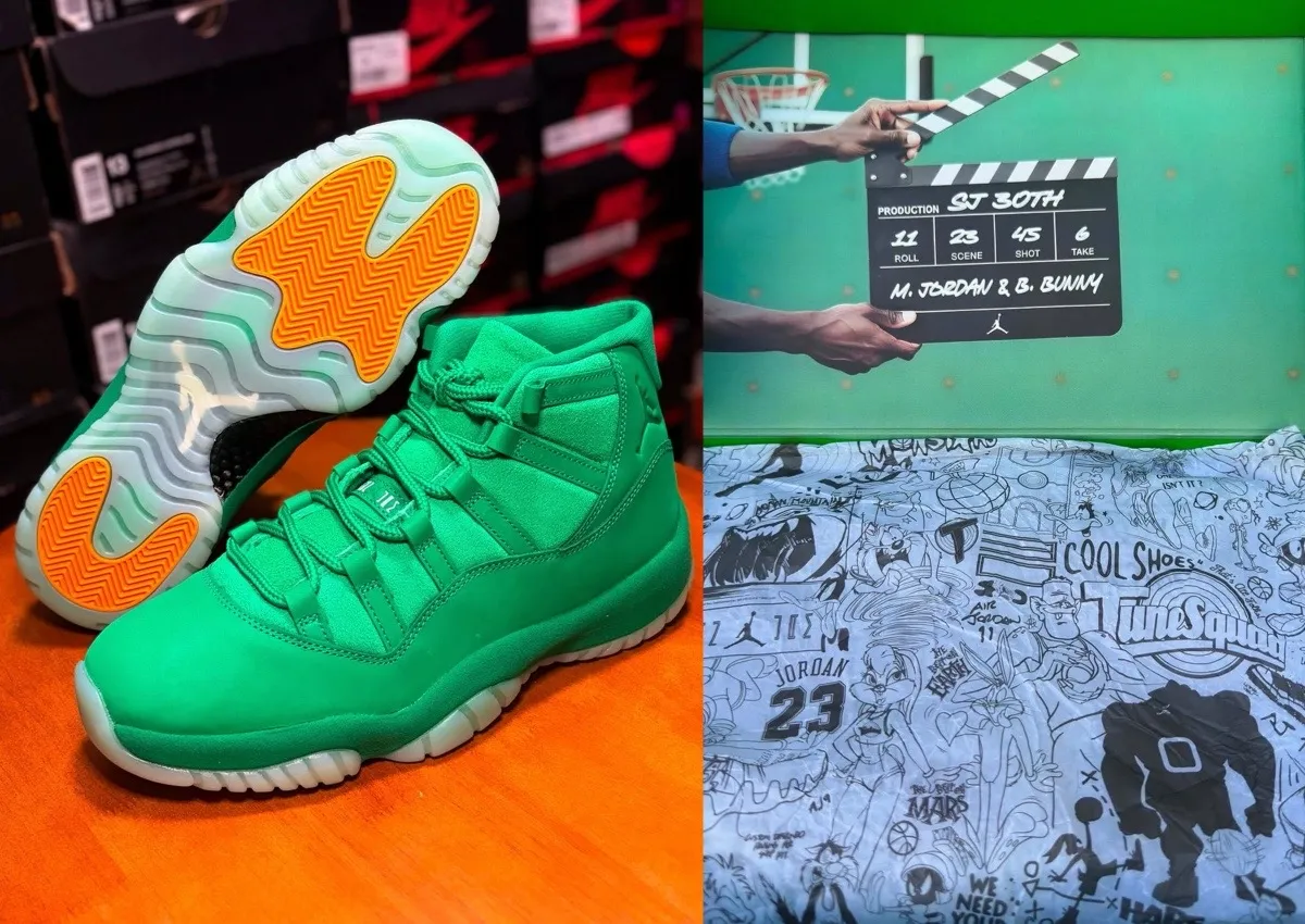 Air Jordan 11 “Green Screen” Celebrates 30 Years of Space Jam