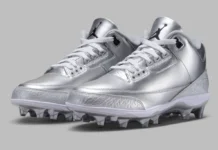 Air Jordan 3 “Metallic Silver” Football Cleats Releasing September 10th