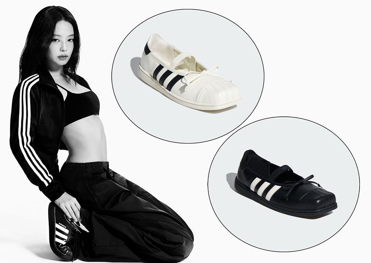 JENNIE Reworks the adidas Superstar Into a Square-Toed Ballet Flat