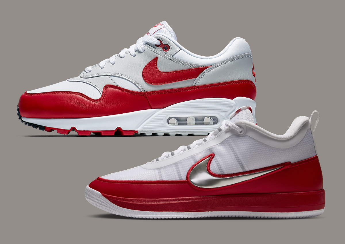 Nike Book 2 Team Bank “White/University Red” Nods to an Air Max 1 Classic