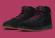Air Jordan 1 Mid “Black/Team Red” Gets a Shaggy Suede Makeover