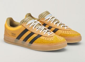 Bad Bunny x adidas Gazelle Indoor “Solar Gold” Releases October 17th