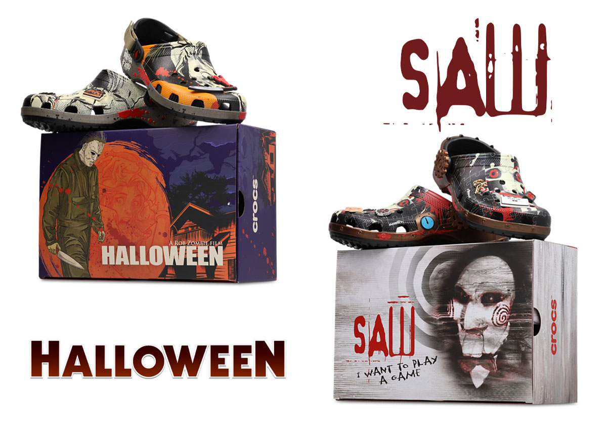 Jigsaw and Micheal Myers Crocs Pack Is Ready For Halloween