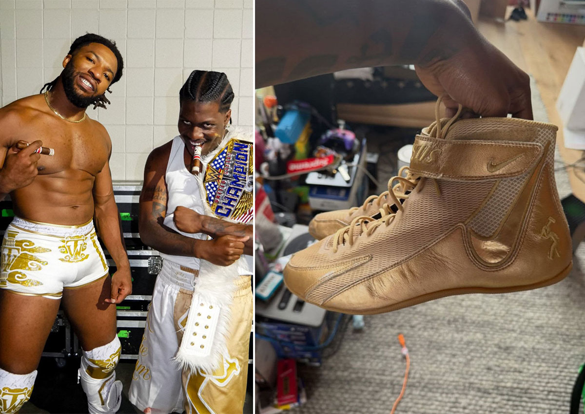 Lil Yachty Wears Gold Nike Speedsweep 8 for WWE In-Ring Debut