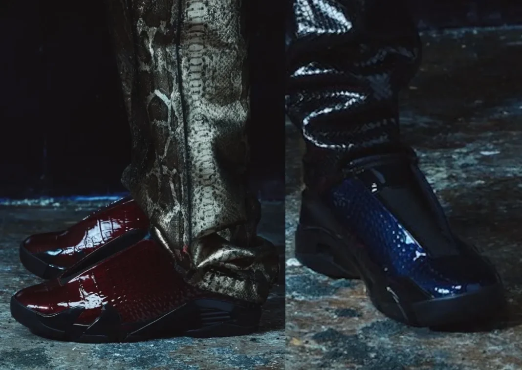 Mowalola Air Jordan 14 Mule Patent Croc Pack 2027