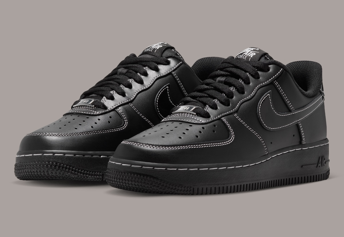 Nike Air Force 1 Low ’07 “Contrast Stitch” Features a Blacked-Out Look