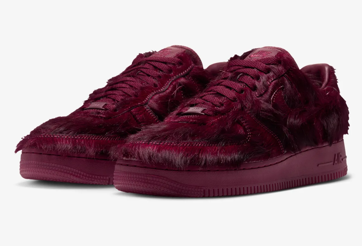 Nike Air Force 1 Low Pony Hair “Team Red” Official Photos