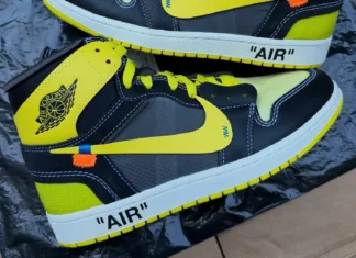 Off-White x Air Jordan 1 High OG “Black/Lightning” Sample Surfaces