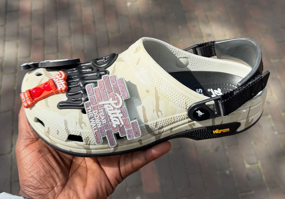 Patta x Crocs Classic EXP Clog Adds Graffiti Branding and Custom Jibbitz