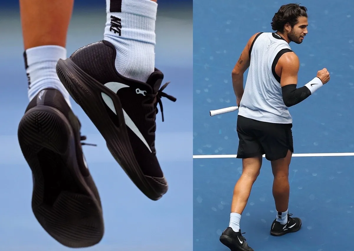 Carlos Alcaraz Debuts Black Travis Scott x Nike Zoom Vapor 12