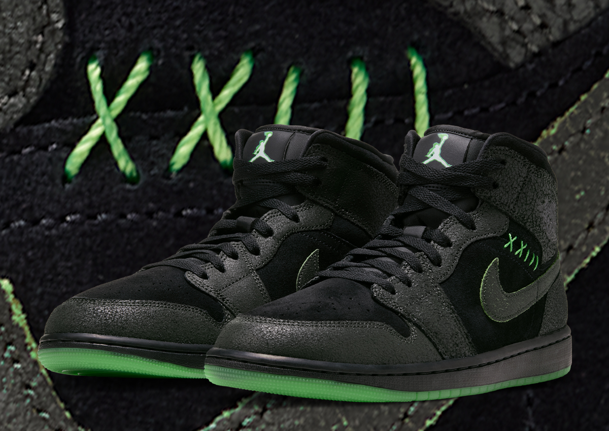 Air Jordan 1 Mid “Halloween” Glows in the Dark