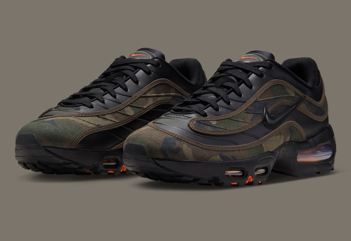 Nike Air Max Joga Bonito “Camo” Pairs Woodland Print With Safety Orange