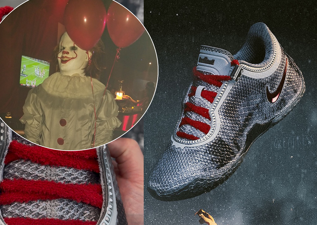 Nike LeBron 24 “Storm Drain” Brings LeBron’s Pennywise Costume to Life
