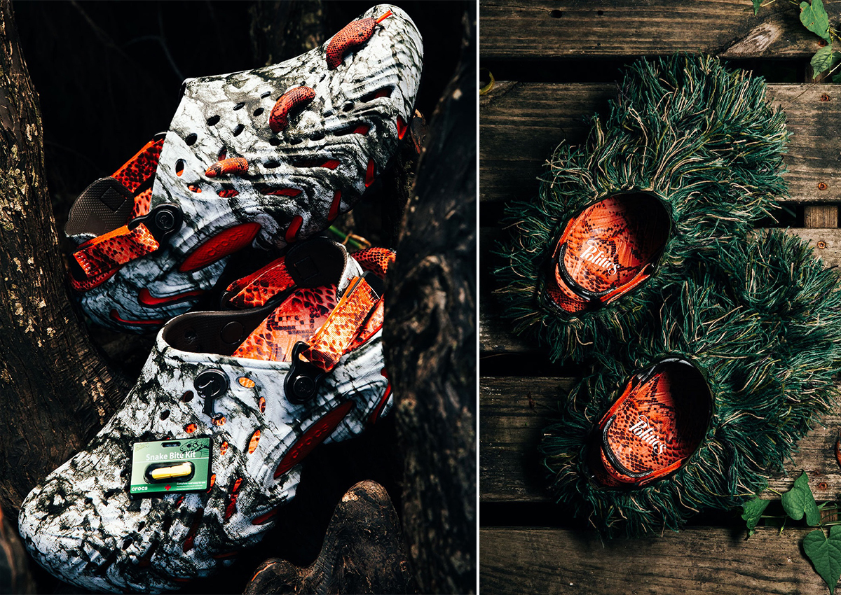 Sneaker Politics x Crocs Echo II “Watch Your Step” Hides a Copperhead Snake Theme