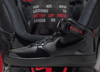 Victory Lap x Nike Air Force 1 Mid Appears With Black Patent Leather