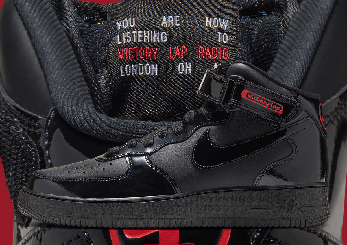 Victory Lap x Nike Air Force 1 Mid Appears With Black Patent Leather